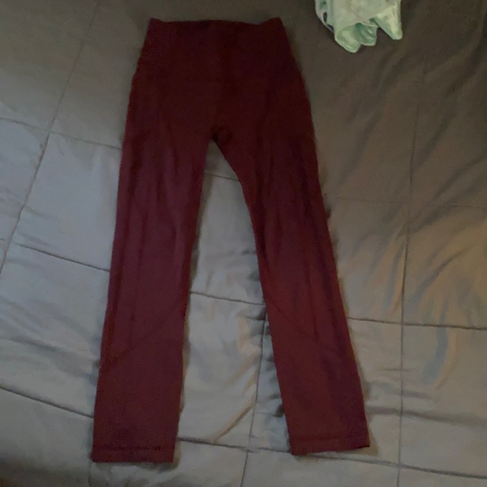 Maroon Lululemon Leggings